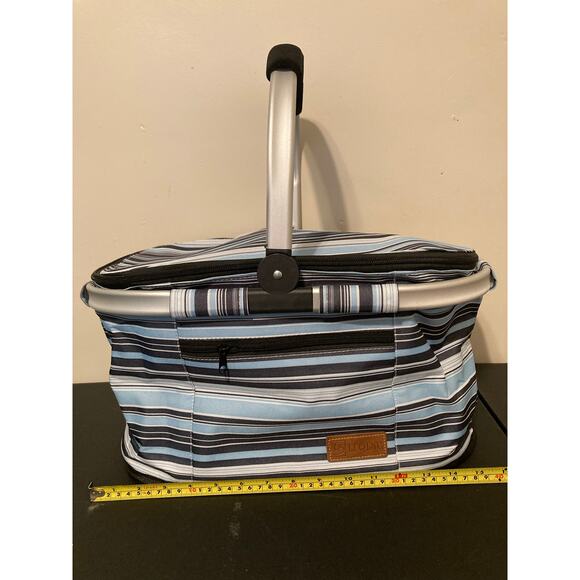 Picnic Basket - Insulated - Handle - Foldable - Rubber Feet Bottom - Li Qing - Picture 5 of 11